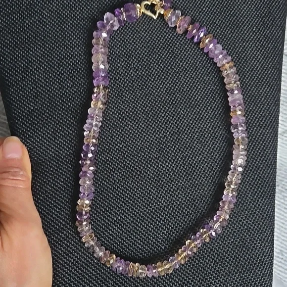 14KT Faceted Ametrine Necklace - Picture 6 of 11
